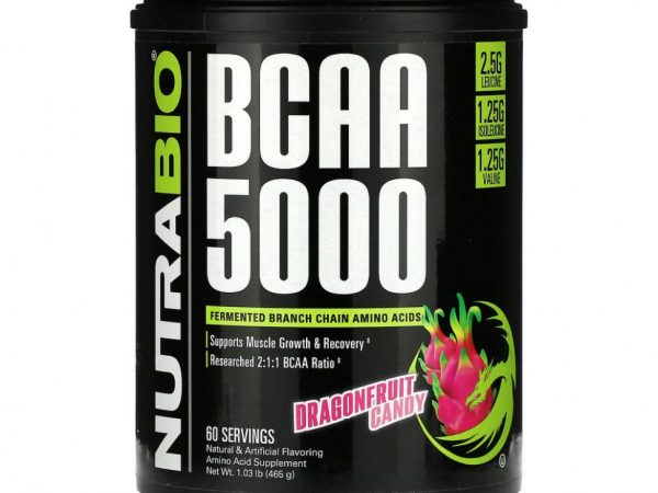 Nutrabio Labs, BCAA 5000, конфеты из драконьего фрукта, 465 г (1,03 фунта)