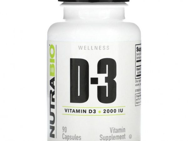 Nutrabio Labs, Витамин D-3, 2000 МЕ, 90 капсул
