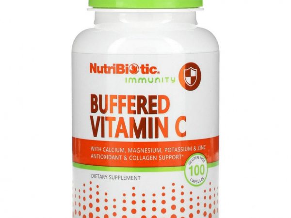 NutriBiotic, Immunity, буферизованный витамин C, 100 капсул без глютена