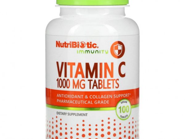 NutriBiotic, Immunity, витамин C, 1000 мг, 100 веганских таблеток