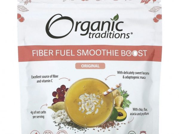 Organic Traditions, Fiber Fuel Smoothie Boost, оригинальный, 300 г (10,6 унции)
