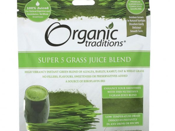 Organic Traditions, Смесь соков Super 5, 150 г (5,3 унции)