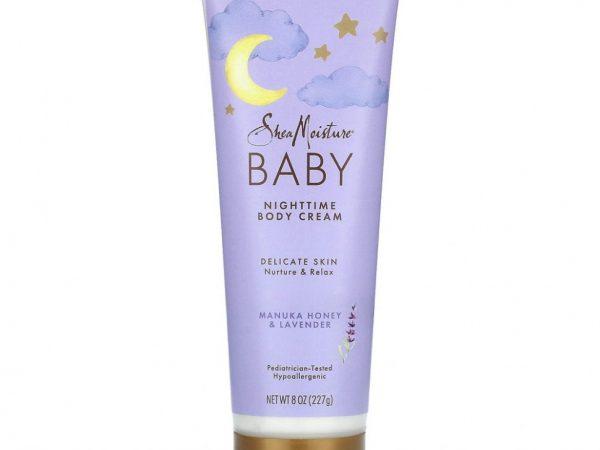 SheaMoisture, Детский, ночной крем для тела, мед манука и лаванда, 227 г (8 унций)