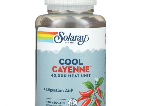 Solaray, Кайенский перец, 180 вегетарианских капсул