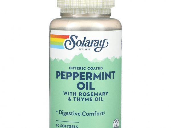Solaray, Peppermint Oil, 60 Softgels