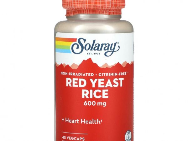 Solaray, Red Yeast Rice, 600 mg, 45 VEGCAPS