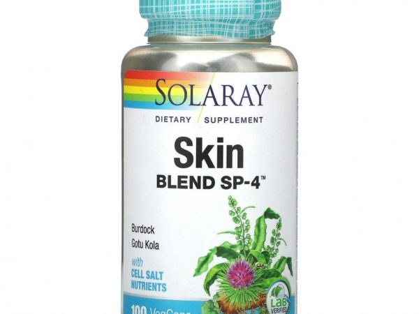 Solaray, Skin Blend, SP-4, 100 растительных капсул