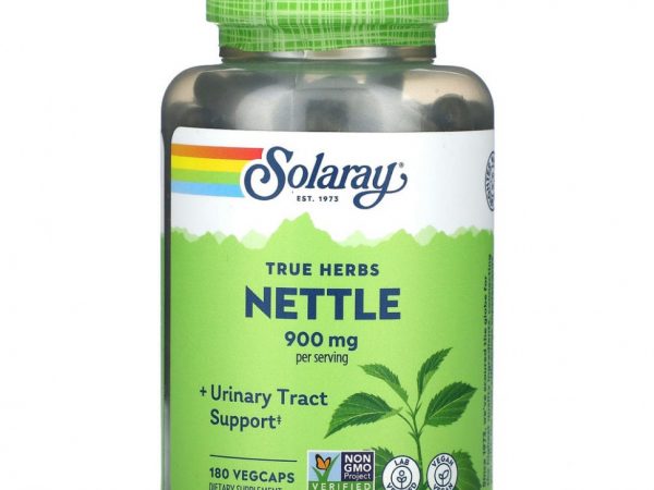 Solaray, True Herbs, крапива, 450 мг, 180 вегетарианских капсул