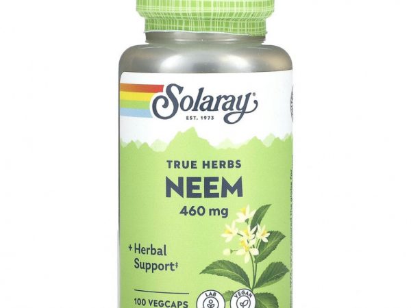 Solaray, True Herbs, ним, 460 мг, 100 растительных капсул