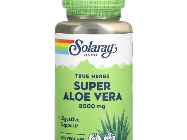 Solaray, True Herbs Super Aloe Vera, 8000 мг, 100 растительных капсул