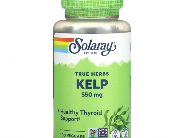 Solaray, True Herbs, водоросли, 550 мг, 100 растительных капсул