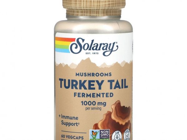 Solaray, Turkey Tail, Fermented Mushrooms, 500 mg, 60 VegCaps