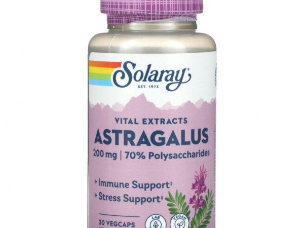 Solaray, Vital Extracts, астрагал, 200 мг, 30 растительных капсул
