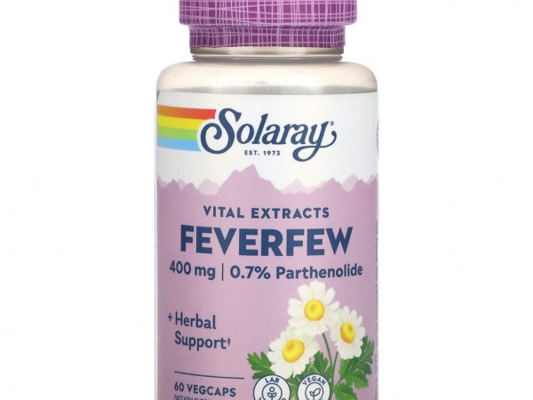 Solaray, Vital Extracts, пиретрум, 400 мг, 60 растительных капсул