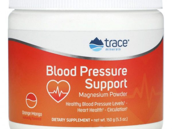 Trace Minerals ®, Blood Pressure Support Magnesium Powder, Orange Mango, 5.3 oz (150 g)