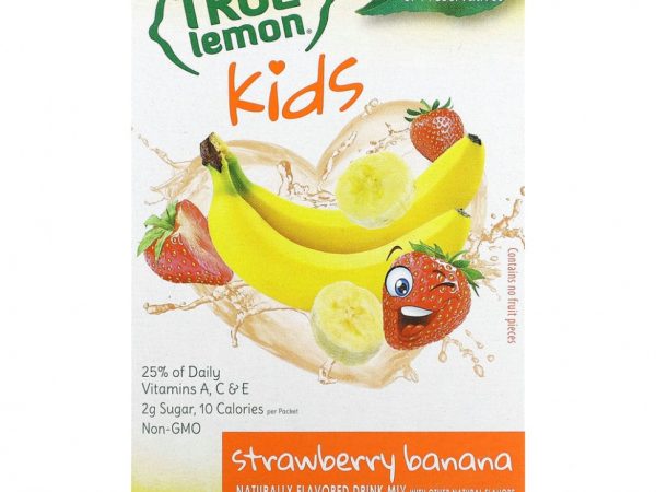 True Citrus, True Lemon, смесь для детских напитков, клубника и банан, 10 пакетиков по 3,5 г (0,12 унции)