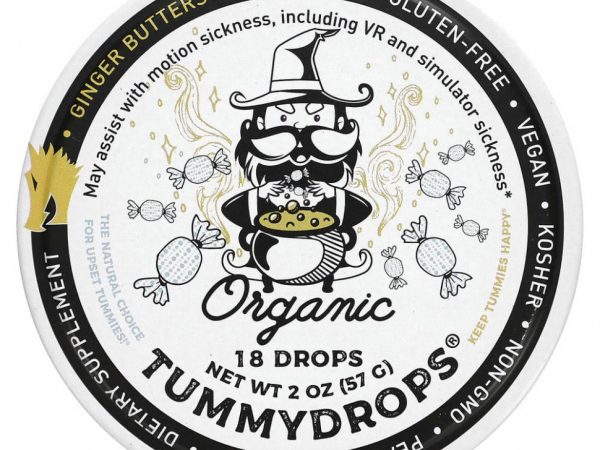 Tummydrops, Крем с органическим имбирем и ириской, 18 капель, 57 г (2 унции)