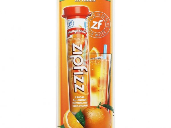 Zipfizz, Energy Drink Mix, апельсиновая сода, 20 тюбиков, 11 г (0,39 унции)