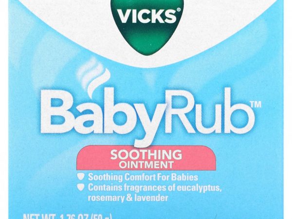 Vicks, Baby Rub, успокаивающая мазь, 50 г (1,76 унции)