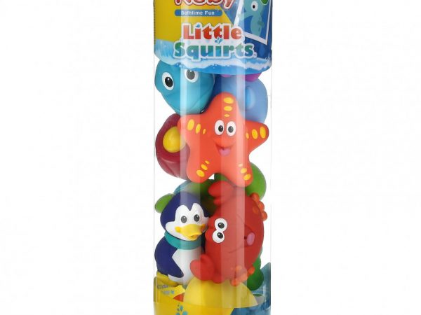 Nuby, Little Squirts, веселые сквиртеры для ванны, для детей от 6 месяцев, 10 шт.