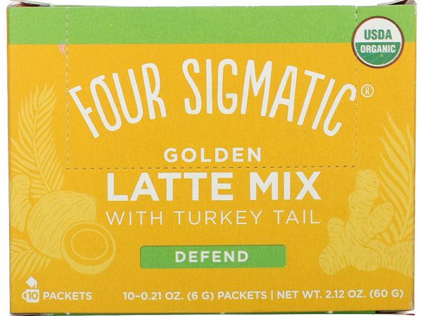 Four Sigmatic, Смесь Golden Latte с хвостом индейки, 10 пакетиков по 0,21 унции (6 г) каждый