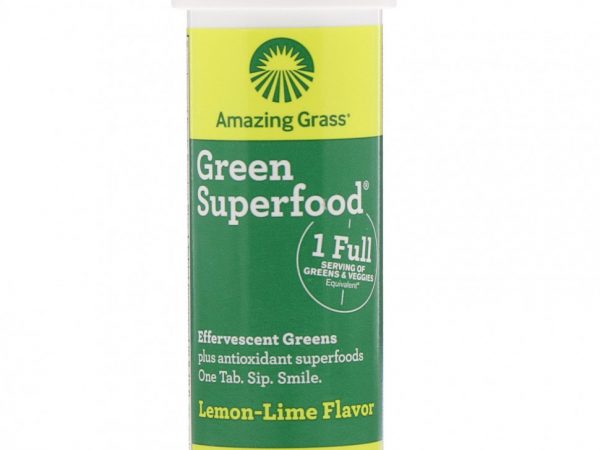 Amazing Grass, Green Superfood, шипучий напиток из зелени, со вкусом ягод, 10 таблеток