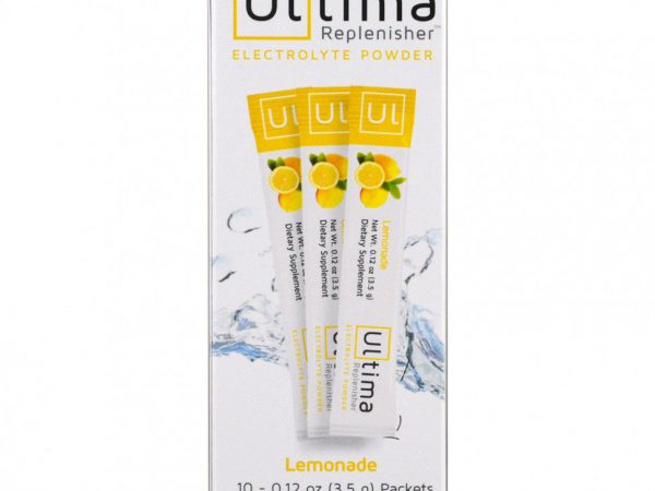 Ultima Replenisher, Электролит в порошке, Лимонад, 10 пакетов, 0,12 унции (3,5 г) каждый