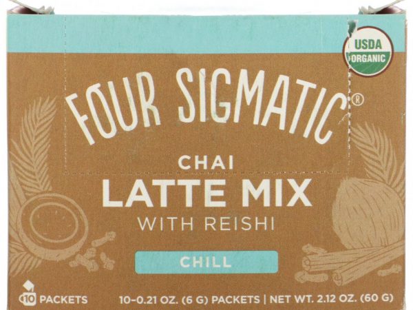 Four Sigmatic, Смесь чайного латте с рейши, 10 пакетиков по 0,21 унции (6 г) каждый