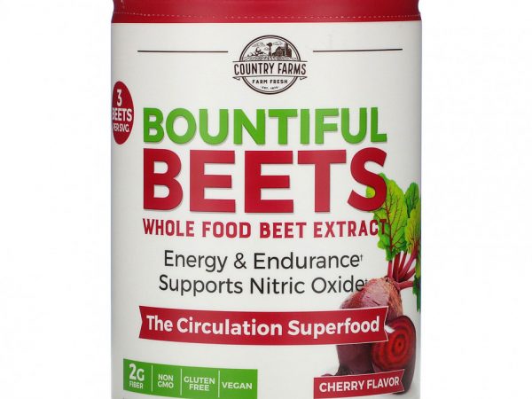 Country Farms, Bounful Beets, экстракт цельной свеклы, вишневый вкус, 300 г (10,6 унции)