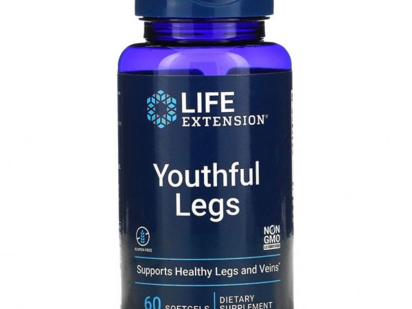 Life Extension, Youthful Legs, добавка для здоровья ног, 60 мягких таблеток