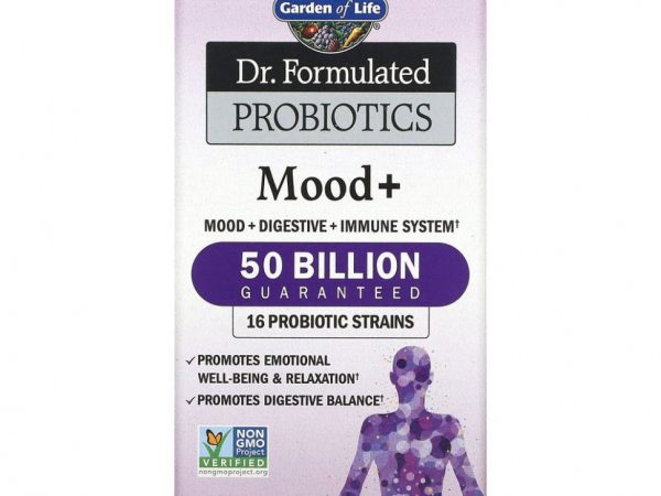 Garden of Life, Dr. Formulated Probiotics, пробиотики для улучшения настроения, 60 вегетарианских капсул