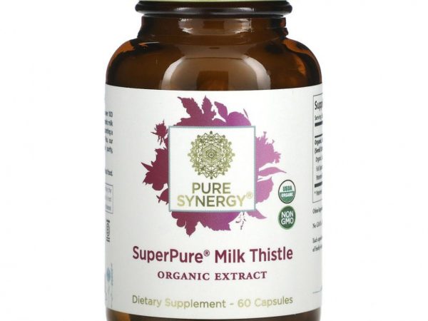 Pure Synergy, Super Pure, органический экстракт расторопши, 60 капсул