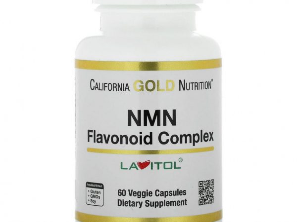 California Gold Nutrition, NMN, комплекс с флавоноидами, 60 растительных капсул
