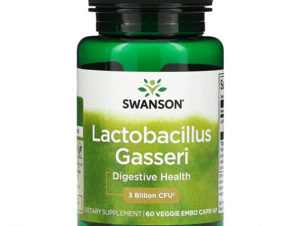 Swanson, Lactobacillus Gasseri, 3 млрд КОЕ, 60 растительных капсул для эмбо