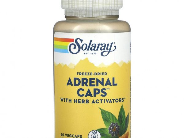 Solaray, Adrenal Caps, 60 вегетарианских капсул