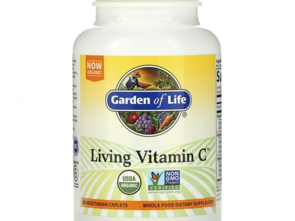 Garden of Life, Living Vitamin C, 60 растительных капсул