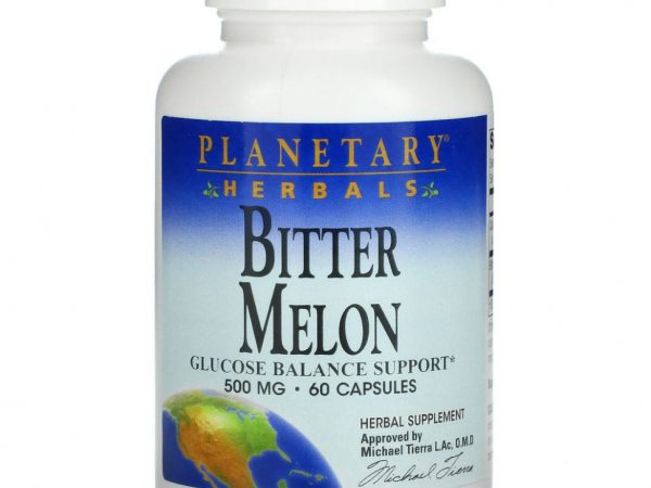 Planetary Herbals, горькая дыня, 500 мг, 60 капсул