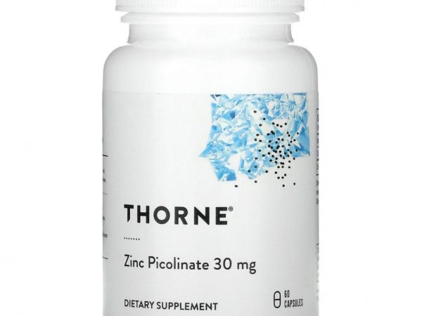 Thorne Research, пиколинат цинка, 30 мг, 60 капсул