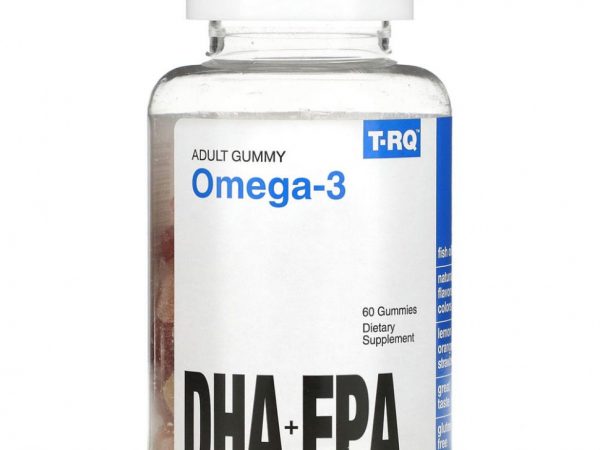 T-RQ, Omega-3, DHA + EPA, Lemon, Orange, Strawberry, 60 Gummies