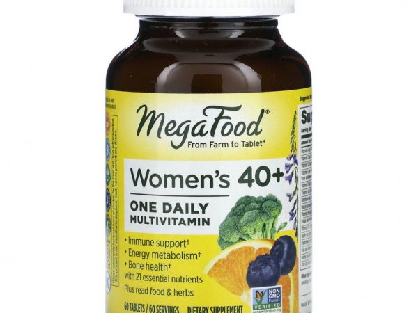 MegaFood, Women Over 40, мультивитамины для женщин старше 40 лет, для приема один раз в день, 60 таблеток