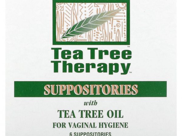 Tea Tree Therapy, cвечи с маслом чайного дерева для гигиены влагалища, 6 свечей