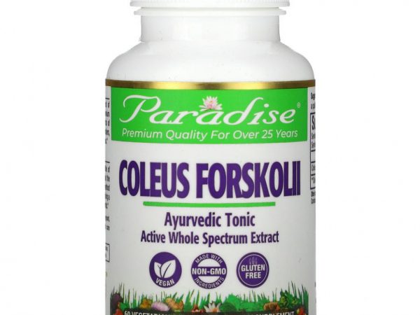 Paradise Herbs, Колеус форсколии, 60 капсул в растительной оболочке