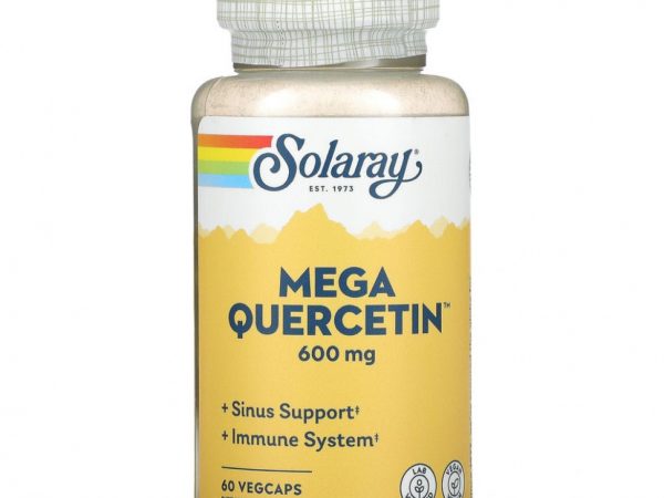 Solaray, Mega Quercetin, 600 мг, 60 вегетарианских капсул