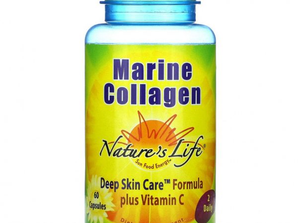 Nature's Life, морской коллаген, 60 капсул