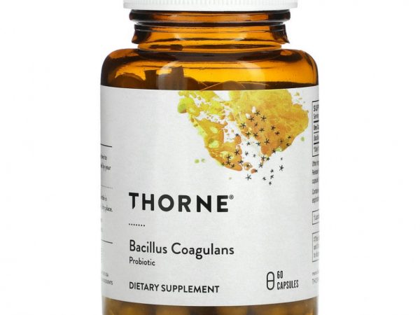 Thorne Research, Пробиотик Bacillus Coagulans, 60 вегетарианских капсул