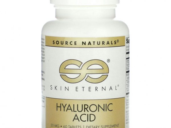 Source Naturals, Skin Eternal, гиалуроновая кислота, 50 мг, 60 таблеток