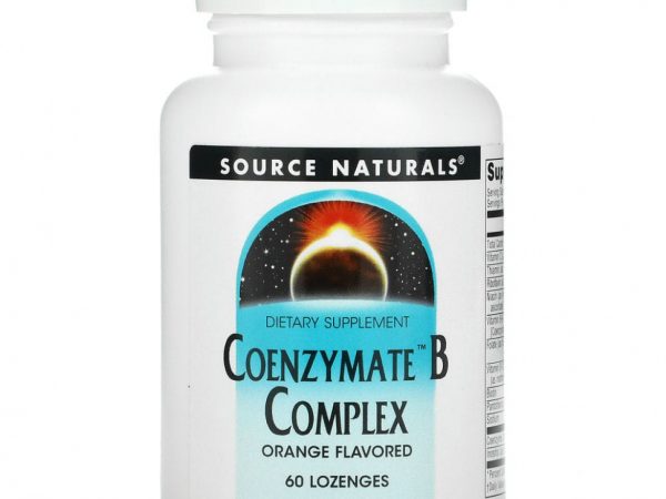 Source Naturals, комплекс ферментированных витаминов группы B, апельсиновый вкус, 60 таблеток для рассасывания