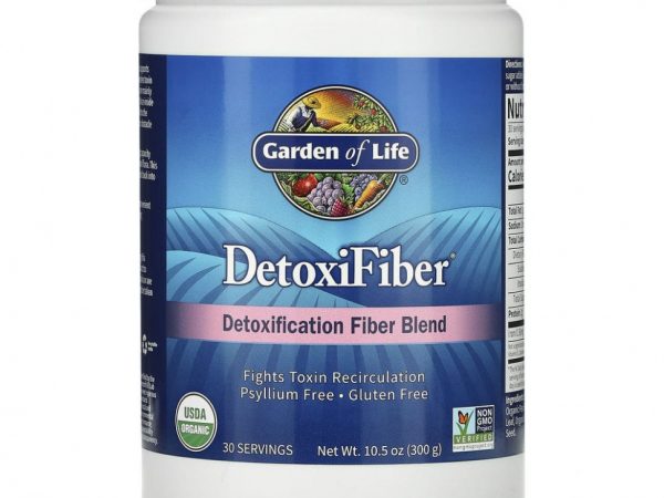 Garden of Life, DetoxiFiber, специальная смесь клетчатки для детоксикации, 300 г