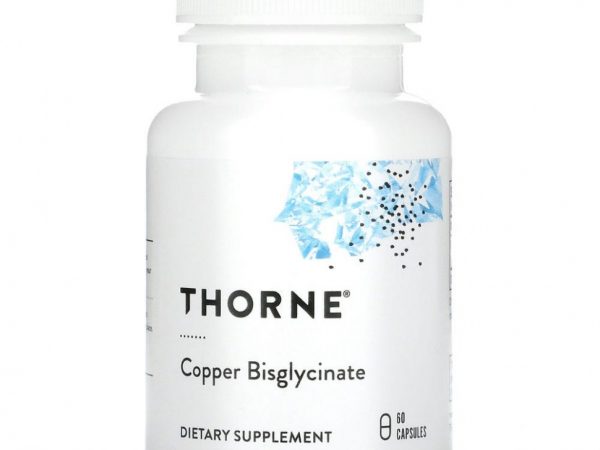 Thorne Research, Биглицинат меди, 60 капсул