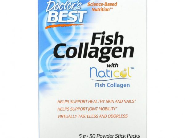 Doctor's Best, рыбий коллаген с Naticol, 5 г, 30 пакетиков-стиков с порошком